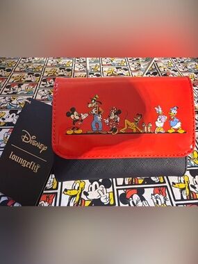 Loungefly Disney Mickey Mouse & Friends Group Wallet 2025 NWT